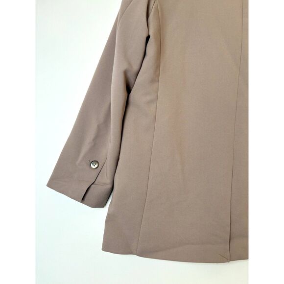 H&M 2 Button Classic Neutral Career Women's Blazer Beige Size Medium New - Picture 9 of 16